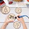 Wood Slices 30 Pcs 2.8-3.1 Inches Natural Wood Rounds Wooden Circles for Crafts Christmas Ornaments Unfinished Wood Kit with Predrilled Hole for DIY Arts Painting Centerpieces (2.8-3.1 inches)